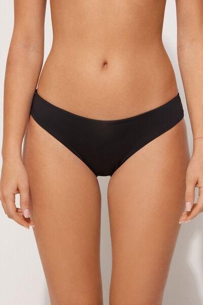 Black High-Cut Bikini Bottoms, , large image number 0