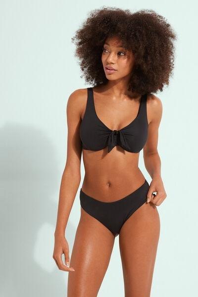 Black High-Cut Bikini Bottoms, , large image number 1