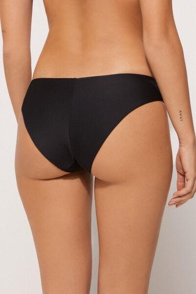Black High-Cut Bikini Bottoms, , large image number 2
