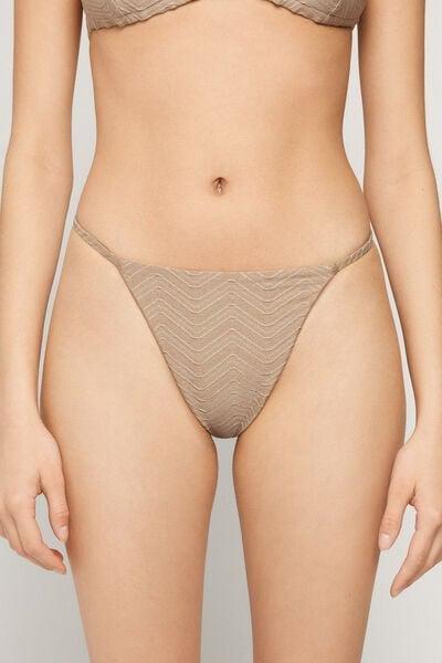 Beige Gold Sparkling Touch Tanga Ties Bikini G-String, 5701_286Z, medium