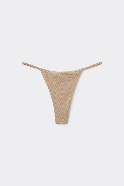 Beige Gold Sparkling Touch Tanga Ties Bikini G-String, 5701_286Z, large image number 4