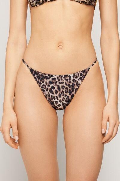 Brown Wild Soul Animal Print Tanga Bikini G-String, 5701_299Z, medium
