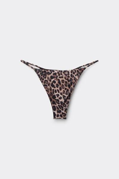 Brown Wild Soul Animal Print Tanga Bikini G-String, 5701_299Z, large image number 4