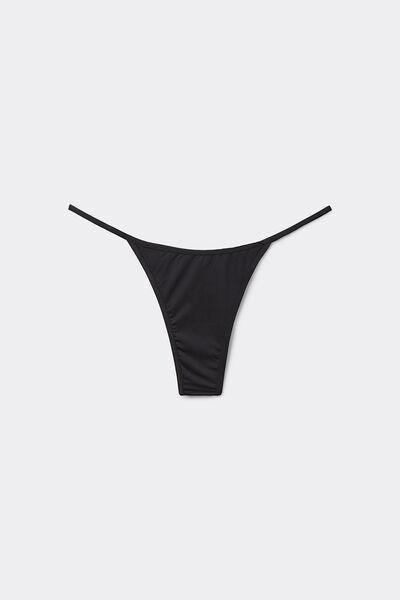 Black High-Cut G-String Bikini Bottoms, , large image number 4