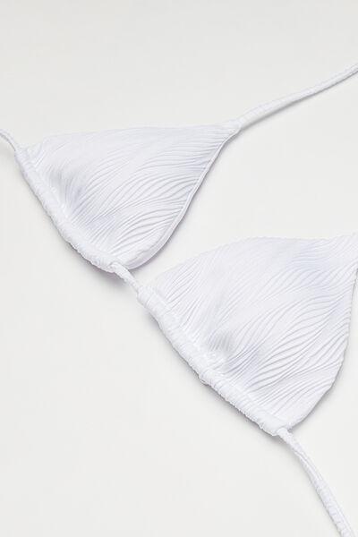 White Triangle Bikini Top, White, large image number 5