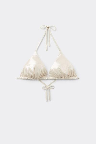 White Mermaid Glow Triangle Bikini Top, , large image number 4