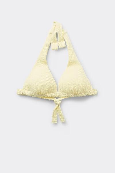 Yellow Padded Triangle Bikini Top, 5701_494Y, large image number 3