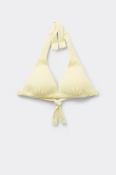 Yellow Padded Triangle Bikini Top, 5701_494Y, large image number 4