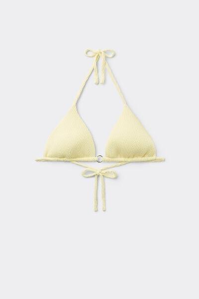 Yellow Dreamy Effect Triangle Bikini Top, , large image number 4
