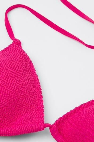 Pink Loop Wavy Triangle Bikini Top, 5701_523Y, large image number 4