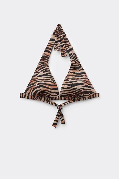 Multicolour Padded Triangle Bikini Top, 5701_521Y, large image number 4