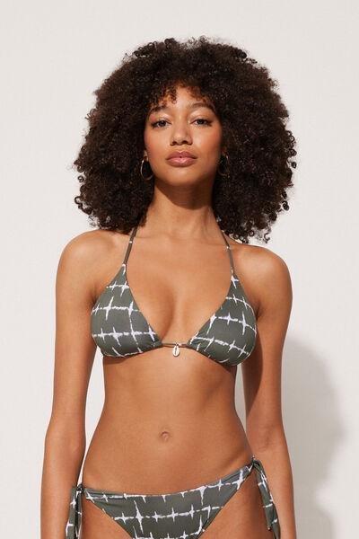Green Wild Soul Triangle Bikini Top, , large image number 0