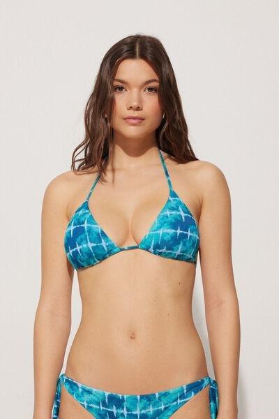 Blue Triangle Bikini Top, 5701_515Y, large image number 1