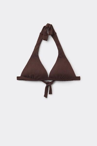Brown Dreamy Effect Triangle Bikini Top, 5701_779Y, large image number 2