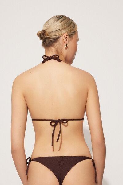Brown Dreamy Effect Triangle Bikini Top, , large image number 2