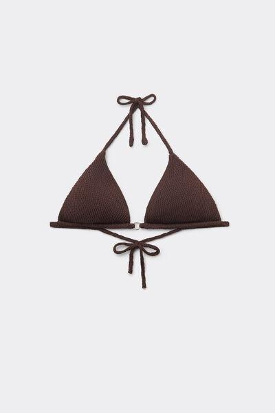 Brown Dreamy Effect Triangle Bikini Top, , large image number 4