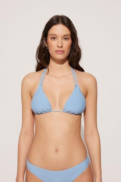Blue Sparkling Diva Triangle Bikini Top, , large image number 0