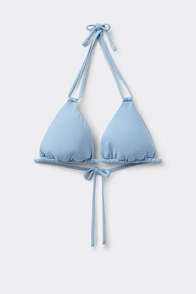 Blue Sparkling Diva Triangle Bikini Top, , large image number 4