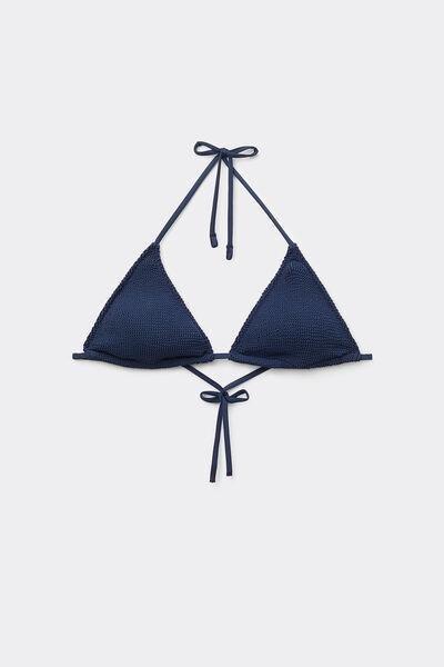 Navy Wavy Triangle Bikini Top, 5701_772Y, large image number 3