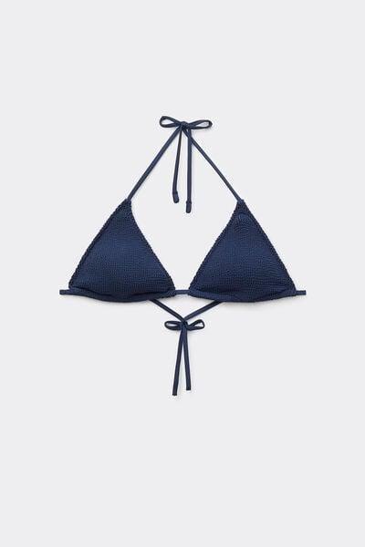 Navy Wavy Triangle Bikini Top, 5701_772Y, large image number 4