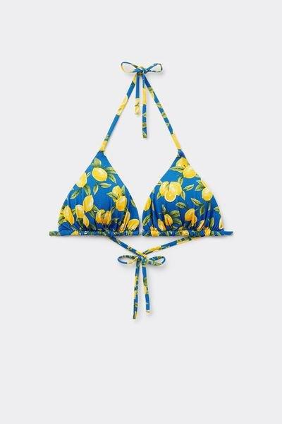 Yellow Removable Padding Triangle Bikini Top, 5701_900Y, large image number 4