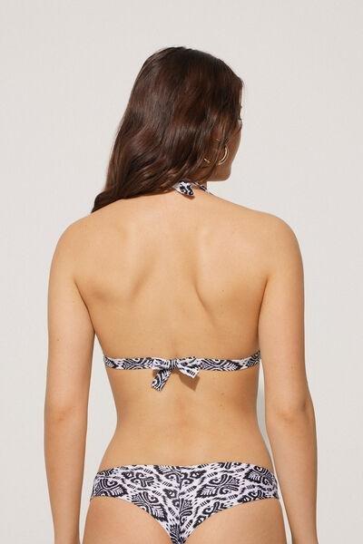 Black Wide Shoulder Straps Bikini Top, , large image number 2