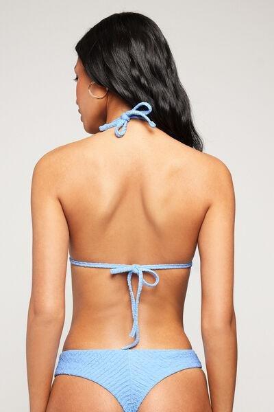 Blue Dreamy Texture Lightly Padded Triangle Bikini Top, 5701_280Z, large image number 2
