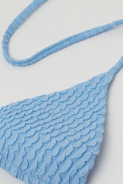 Blue Dreamy Texture Lightly Padded Triangle Bikini Top, 5701_280Z, large image number 6
