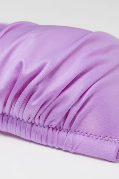 Lilac Shiny Glam Lightly Padded Triangle Bikini Top, 5701_288Z, large image number 6