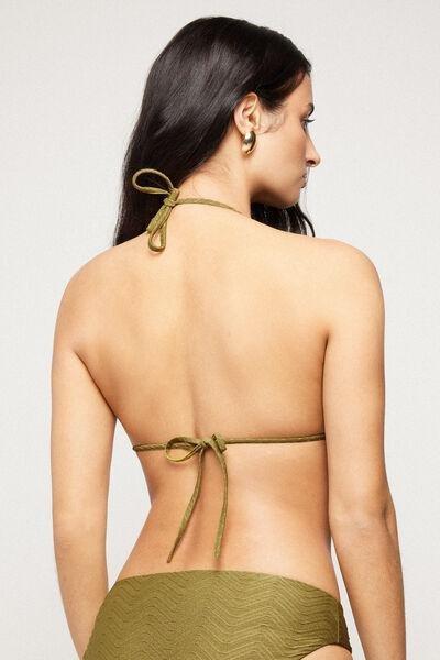 Green Sparkling Touch Lightly Padded Triangle Bikini Top, 5701_285Z, large image number 2
