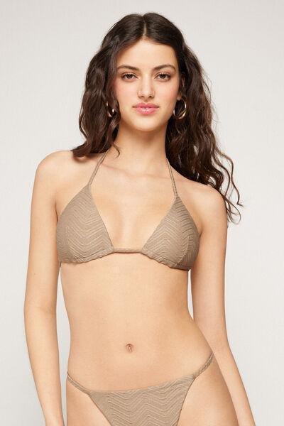 Brown Sparkling Touch Lightly Padded Triangle Bikini Top, 5701_286Z, medium