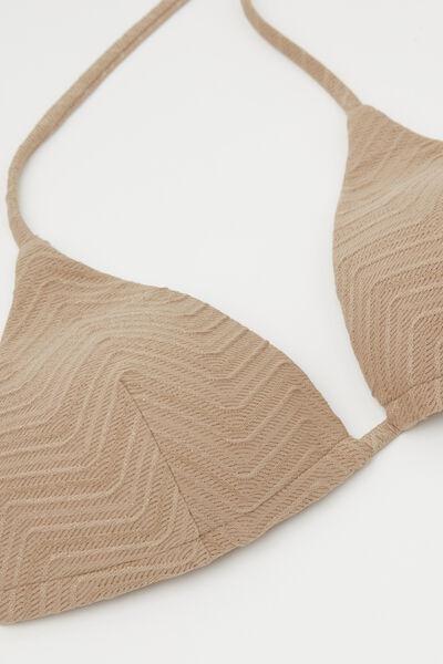 Brown Sparkling Touch Lightly Padded Triangle Bikini Top, 5701_286Z, large image number 5