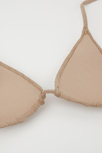Brown Sparkling Touch Lightly Padded Triangle Bikini Top, 5701_286Z, large image number 6