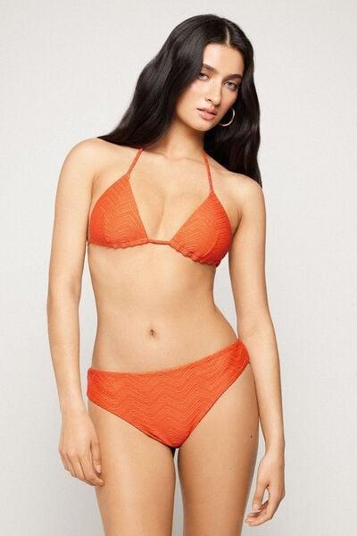 Orange Sparkling Touch Lightly Padded Triangle Bikini Top, 5701_289Z, large image number 0