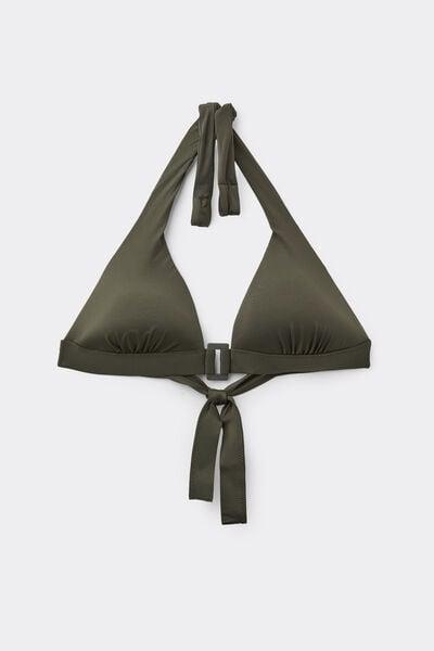 Green Timeless Look Triangle Bikini Top, 5701_226Z, large image number 4