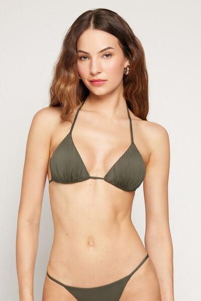 Green Timeless Look Triangle Bikini Top, 5701_226Z, large image number 1