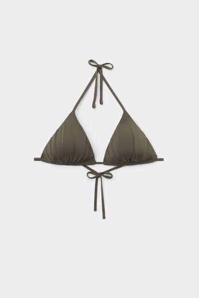 Green Timeless Look Triangle Bikini Top, 5701_226Z, large image number 4
