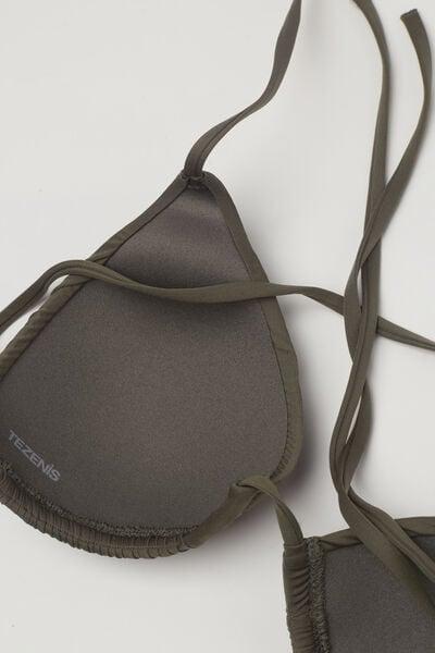 Green Timeless Look Triangle Bikini Top, 5701_226Z, large image number 5