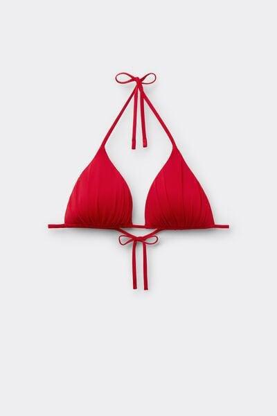 Red Timeless Look Triangle Bikini Top, 5701_290Z, large image number 4