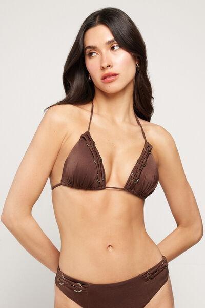 Brown Royal Essence Lightly Padded Triangle Bikini Top, 5701_301Z, large image number 1