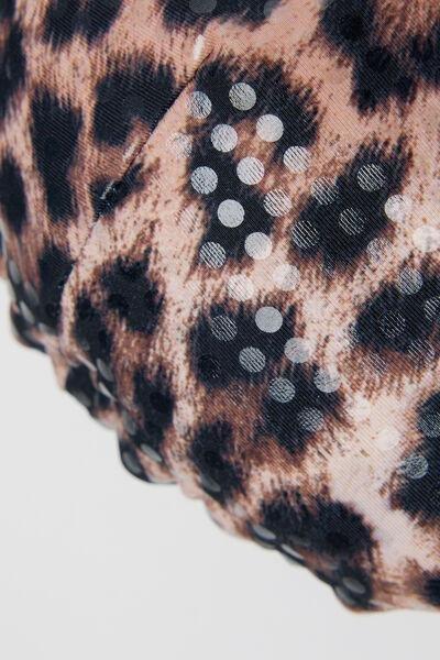 Brown Wild Soul Animal Print Lightly Padded Triangle Bikini Top, 5701_299Z, large image number 5