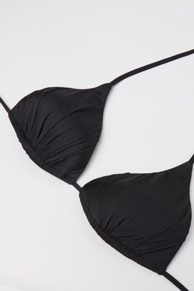 Black Padded Triangle Bikini Top, Black, large image number 4