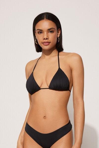 Black Padded Triangle Bikini Top, Black, large image number 7