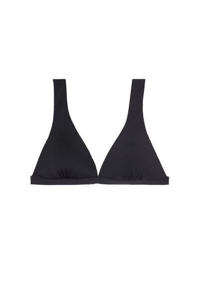 Tezenis - Black Plain-Coloured Triangle Bikini Top