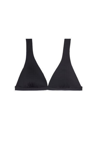 Black Wide Triangle Bikini Top, , large image number 4