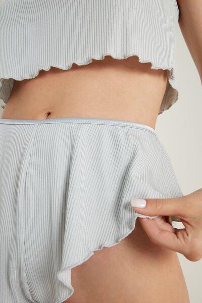 Silver Ribbed Top And Shorts Set, 5701_365U, large image number 3