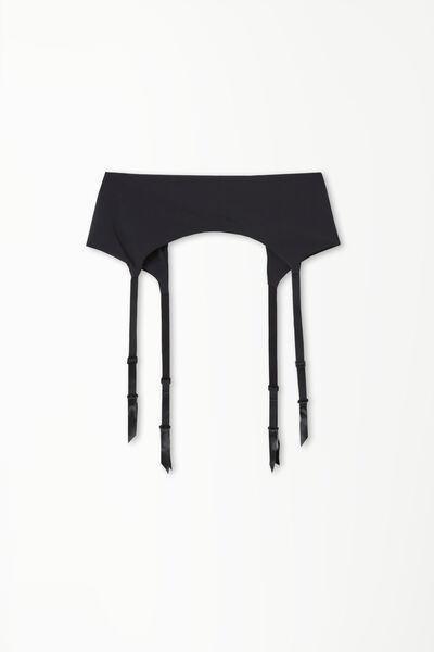 Black Adjustable Thigh Suspenders, , large image number 4