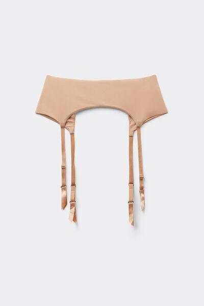 Beige Adjustable Lacing Thigh Suspenders, , large image number 1