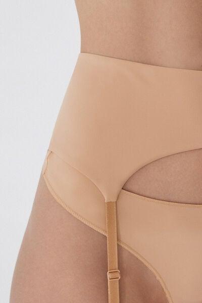 Beige Adjustable Lacing Thigh Suspenders, Natural Blush, large image number 3