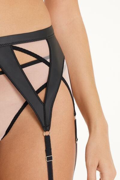 Black Garter Belt Bondage Leather, 5701_029W, large image number 3